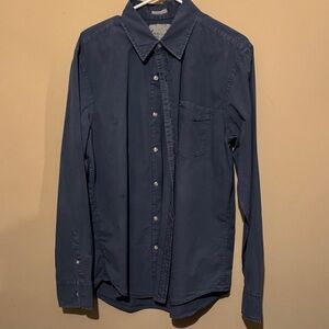American Eagle Outfitters Navy Casual Button-Down Shirt